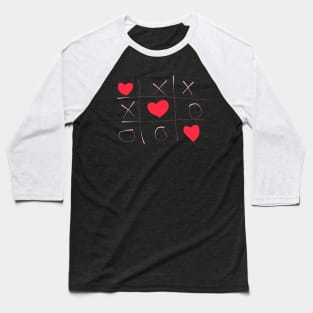 Valentine's Tic Tac Toe Baseball T-Shirt